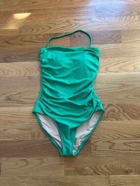 J. Crew Green One-Piece Swimsuit